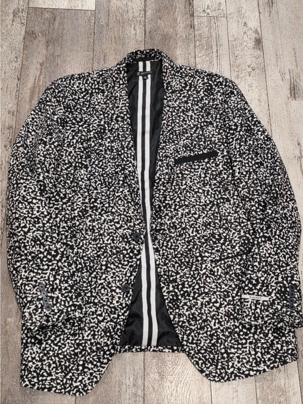 INC International Concepts Morse (Black & White) Sport Coat Blazer SLIM XL 44 46
